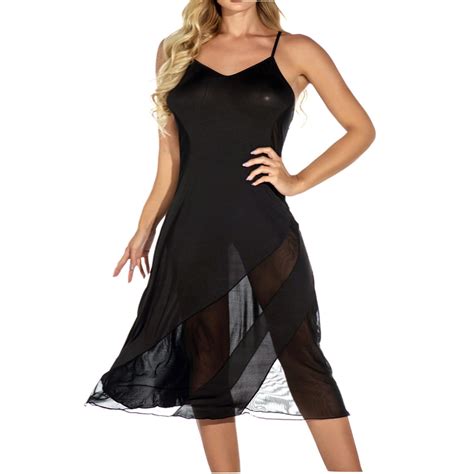 Spztsx Sexy Lingerie Sexy Women Splice Wireless Bra Lingerie Backless Pajamas Nightdress Black S