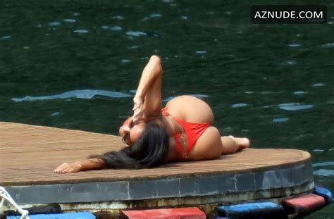 Nicole Scherzinger Sexy Seen In A Red Bikini While On Vacation In Italy AZNude