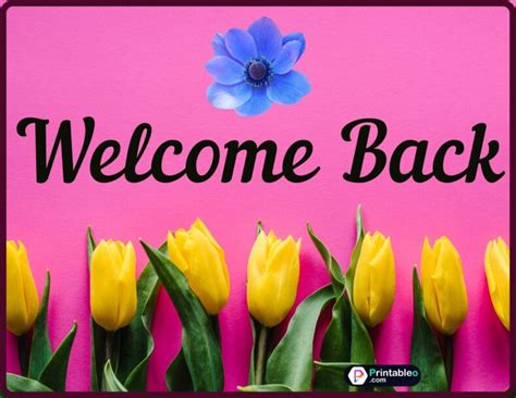 Printable Welcome Back Sign