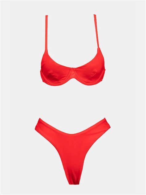Comfort 20 23011 Set Bikini Τριγωνάκι Ψηλόμεσο Κόκκινο Skroutz gr