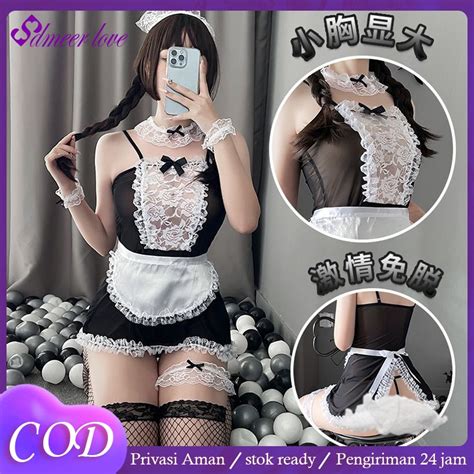 Jual Dmeer Set Lingerie Sexy G String Bando Model Cosplay Maid Eropa Lg Shopee Indonesia