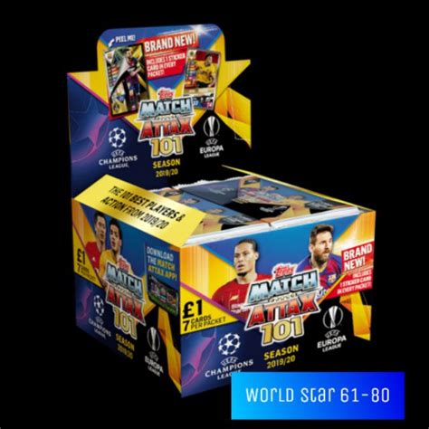 การ์ดฟุตบอล 1920 Match Attax 101 World Star อันดับ 61 80 Shopee Thailand