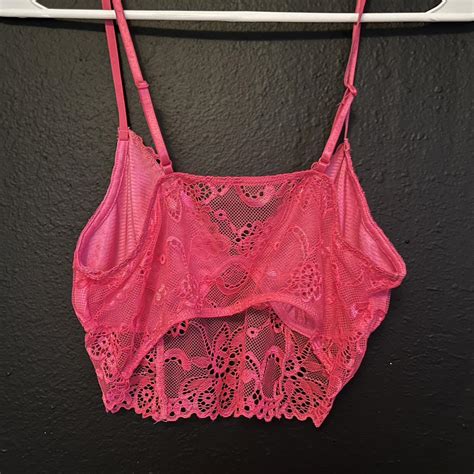 Hot Pink Lace Top Size Small Lingerie Barbie Depop