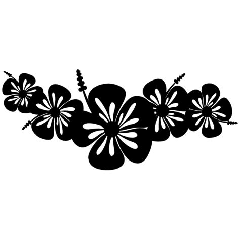 Adorable Hibiscus Flowers Border Sticker