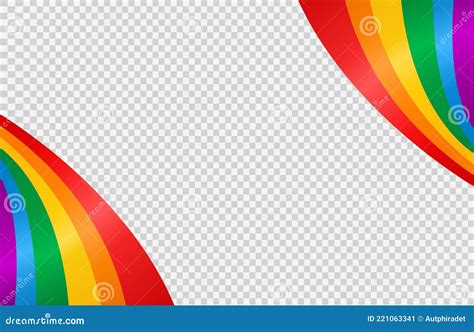 Waving Rainbow Lgbt Flag Isolated On Png Or Transparent Background Symbol Of Lgbt Gay Pride