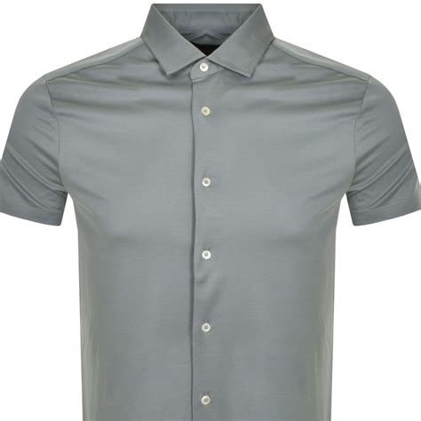 Emporio Armani Short Sleeved Shirt Blue Mainline Menswear