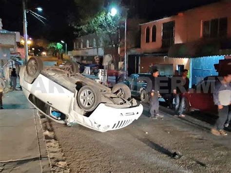 Conductor ebrio sufrió aparatoso accidente