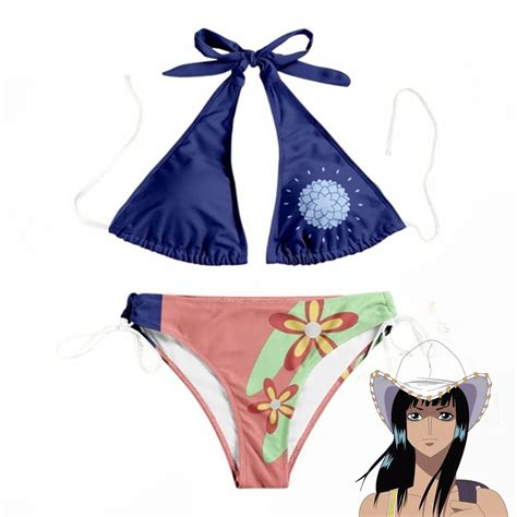 Anime Miss Allsunday Swimsuit Bikini Cosplay Costume Nico Robin Women Sexy Summer Swimwear