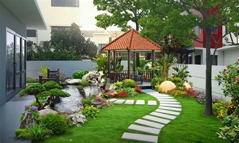 desain taman minimalis depan rumah menarik