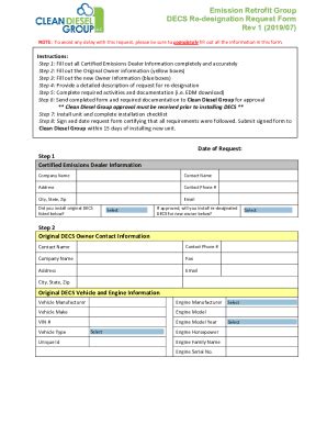 Fillable Online Decs Re Designation Request Form Fax Email Print