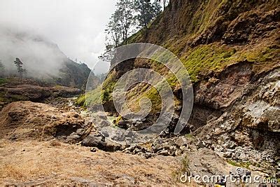 Hot Springs At The Mount Rinjani Volcano Lombok Indonesia Editorial