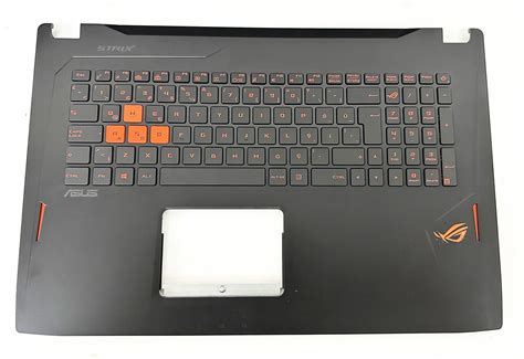 Asus Rog Strix Gl702 Gl702v Gl702vs Gl702vt Gl702vm Siyah Renk Üst Kasa Kasalı Aydınlatmalı