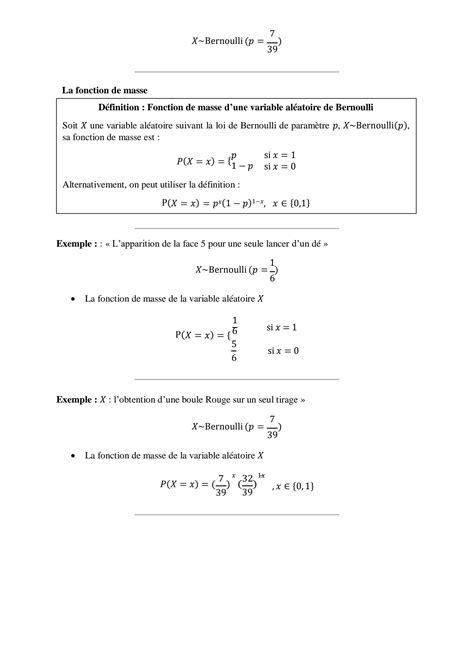 Solution Loi De Bernoulli Studypool