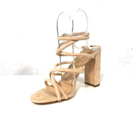 Liliana Shoes Liliana Nude Faux Suede Strappy Heels Poshmark