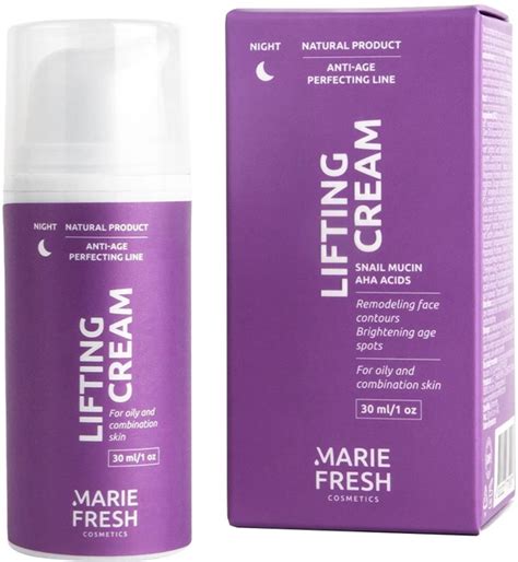 Ночной крем Marie Fresh cosmetics Лифтинг для жирной и комбинированной ...