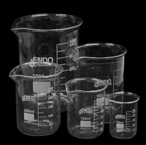 Vasos De Precipitado De Vidrio Forma Baja Raig