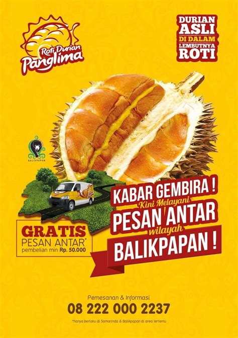 Roti Durian Flyer Design Lembut Roti