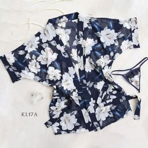 Jual Seksi Kimono Impor Baju Tidur Lace Sexy Lingerie Floral G String Kl A Kota Surabaya