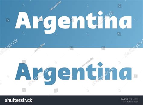 Argentina Football Typography Font Vector Stock Vector Royalty Free