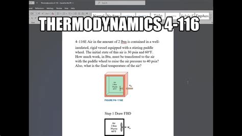 Thermodynamics Air In The Amount Of Lbm Is Contained In A Well