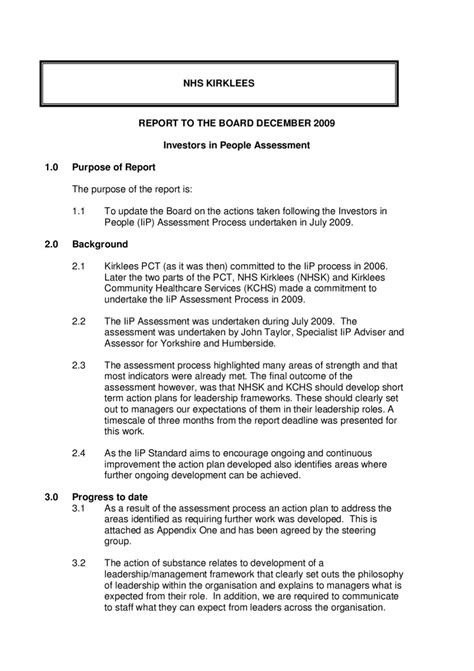 Kirklees Nhs Uk Fileadmin Documents Meetings 20091612 Kpct 09 240 Iip Board Report