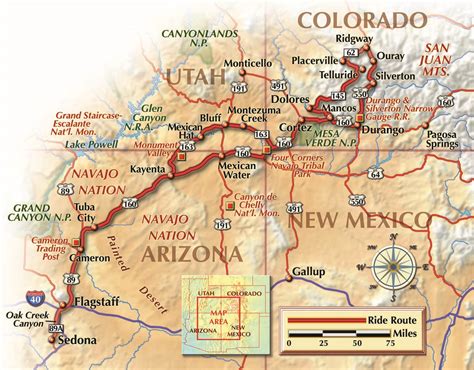 Map Of 4 Corners Usa Topographic Map Of Usa With States