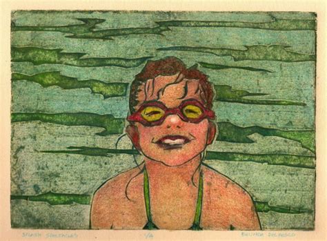 Gelli Plate Monoprint Drawing Transfer Belinda Del Pesco