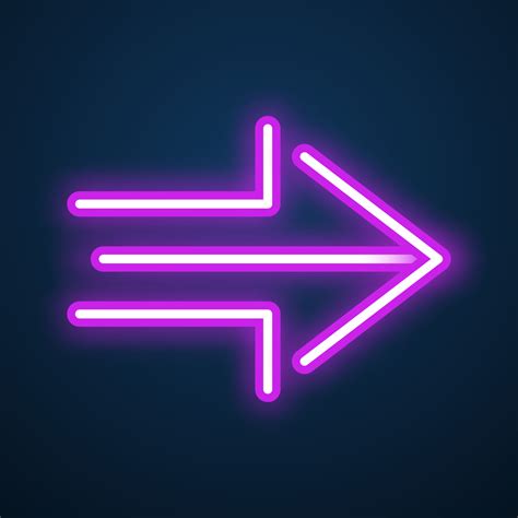 arrow sign neon effect vector 24658487 Vector Art at Vecteezy