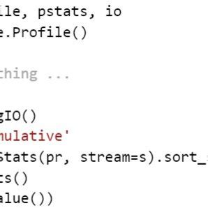 Python Code Profiling Example Using Example Cprofile Pstats And Io