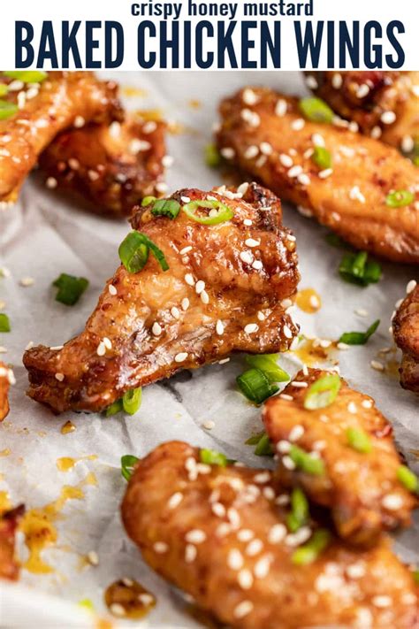 Tangy Honey Mustard Baked Chicken Wings | Joyful Healthy Eats
