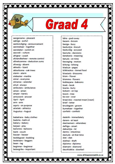 Graad 4 Afrikaans Is Maklik