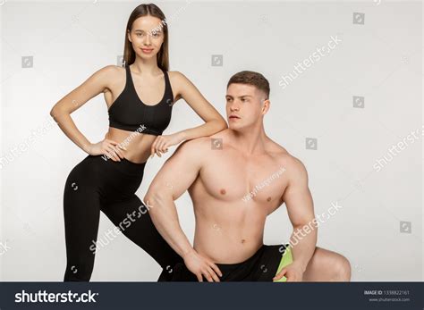 Shirtless Muscular Man Naked Torso Standing Shutterstock