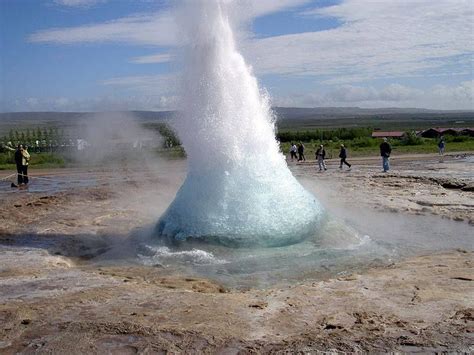 Strokkur Icelandic For Churn Is A Fountain Geyser In The Geothermal