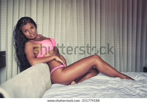 Beautiful Girl Posing Lingerie Bed Stock Photo 251774188 Shutterstock