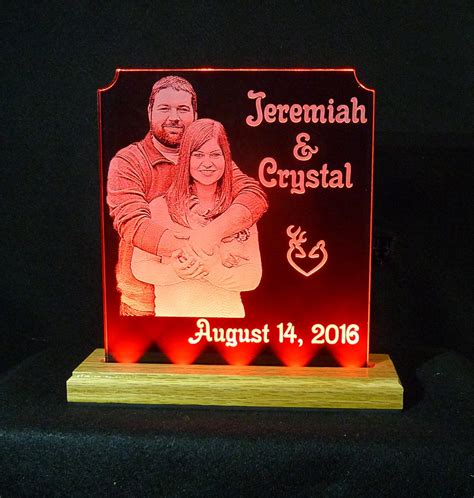 Photo On Acrylic Laser Engraved Memorial Keepsake Photo Etsy