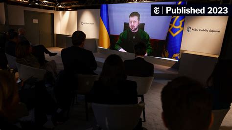 At a security conference in Munich, Zelensky invokes the battle of