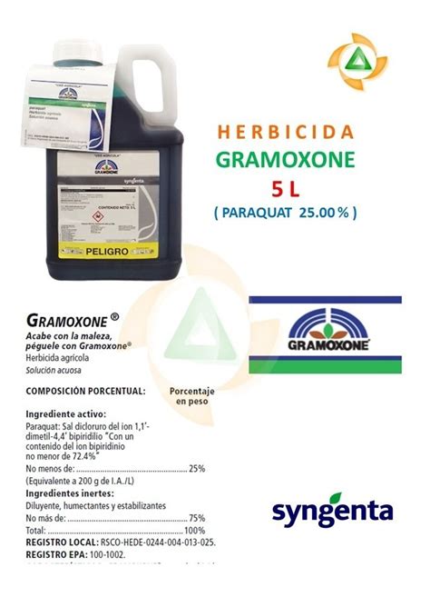 Gramoxone L Paraquat Herbicida Para Control D Malezas Maiz Mercado