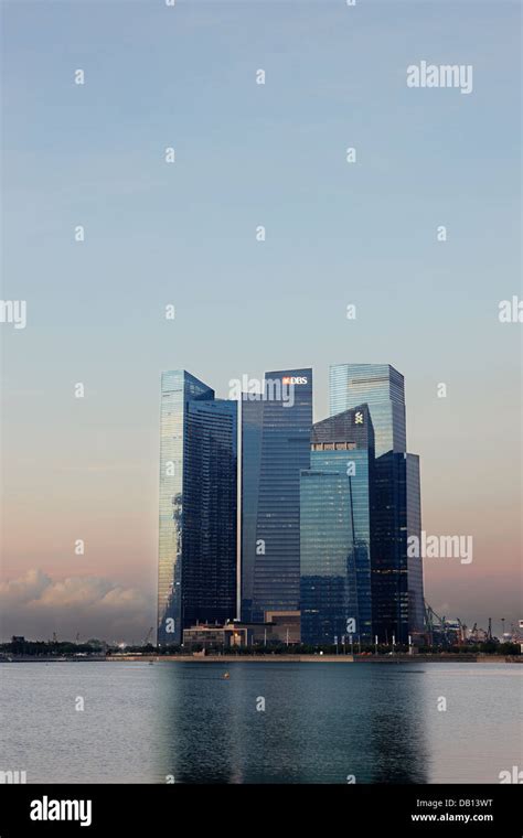 marina bay financial centre singapore stock photo alamy