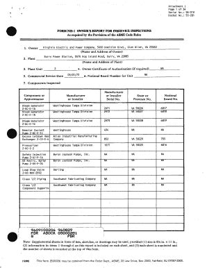 Fillable Online Form Nis Owner Rept For Isi Required By Provisions