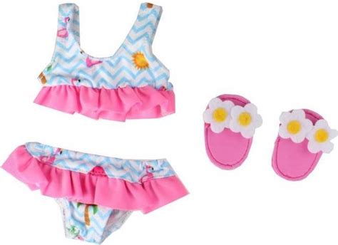 Heless Dukketøj Bikini med Slippers Flamingo til dukker på 28 35 cm Pris