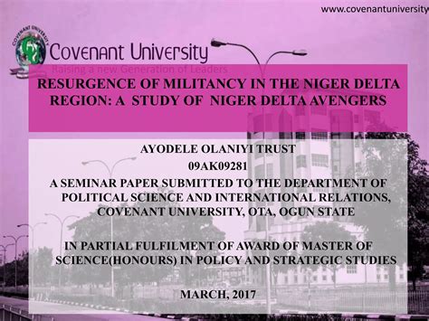Resurgence of militancy in the Niger Delta region | PPTX