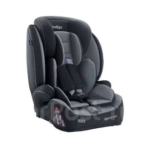 Автокресло Indigo Winner Isofix (9-36 кг) т. серый-св. серый, новый ...