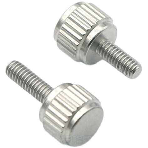 Knurl Flat Head Hand Tighten Thumb Screw Stainless Steel Apriete