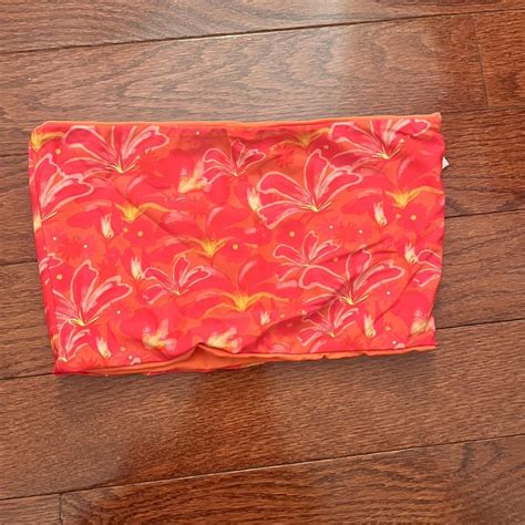 Red And Orange Floral Leni Swims Bikini Top Bikinilife Depop