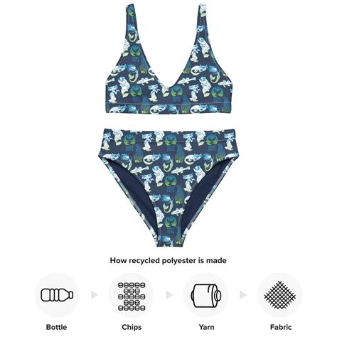 Mascot Print Recycled High Waisted Bikini Mermaid Society Smtx Hq D In San Marcos The