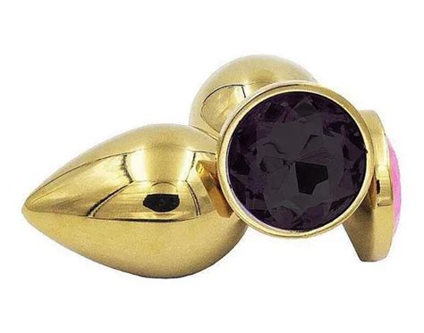 Plug anal Portal do Prazer Plug anal dourado de aço redondo tamanho m preto beige MercadoLibre