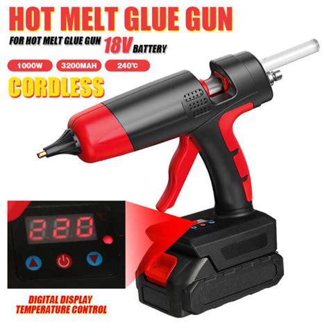W Rechargeable Cordless Hot Melt Glue G Un Digital Display For Mm Glue Stick Home Diy