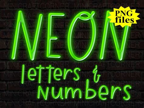 Digital Green Neon Letters Neon Letters Png Png Letters Png Font