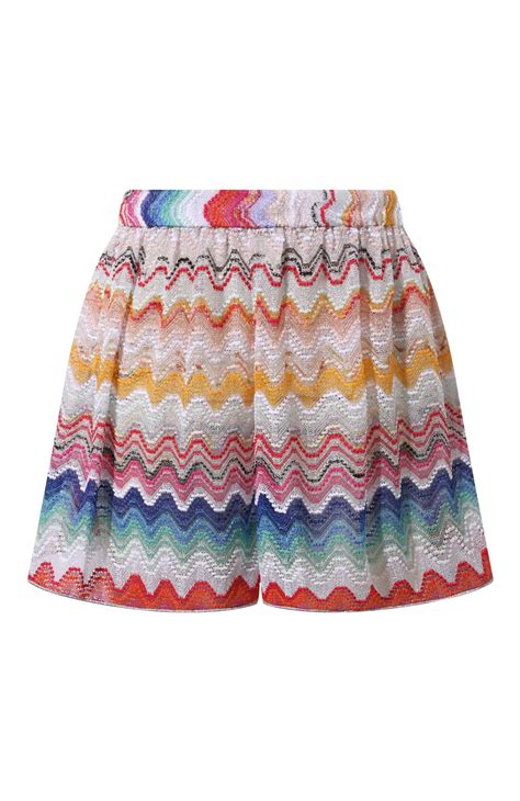 Женские разноцветные шорты из вискозы MISSONI купить в интернет ...