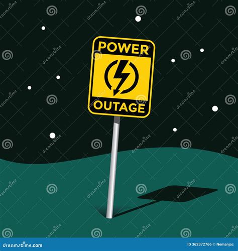 Power Outage Vector Blackout Failure Electric Warning Logo Symbol